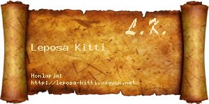 Leposa Kitti névjegykártya